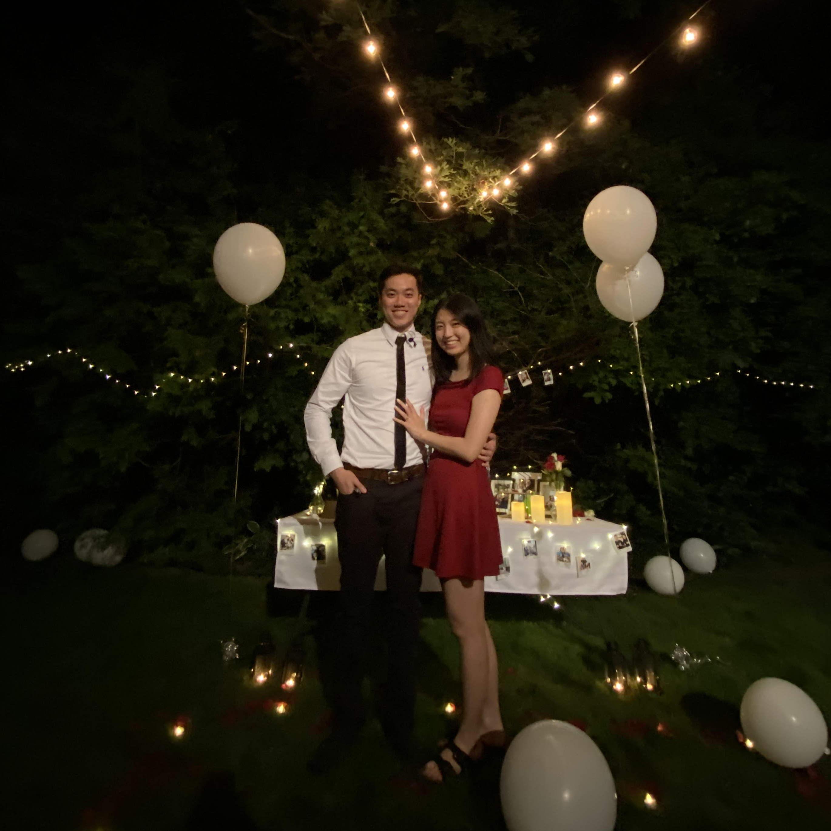 The night of our proposal!