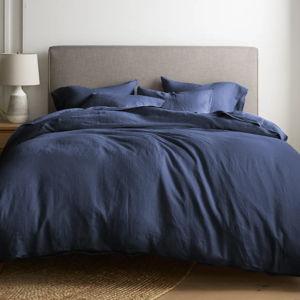 Linen Duvet Cover Set | Quince: in indigo blue