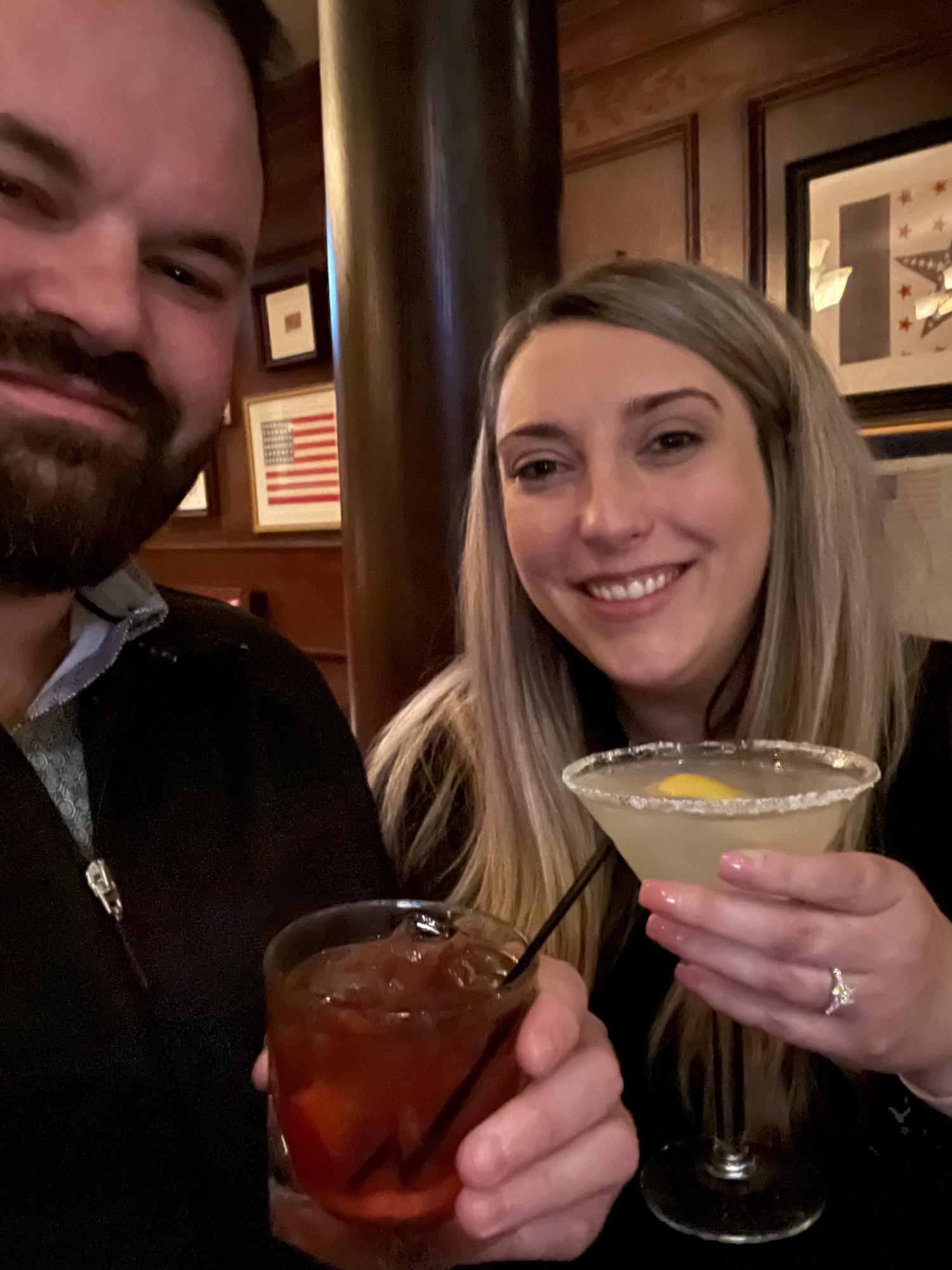 Proposal celebratory dinner and drinks!