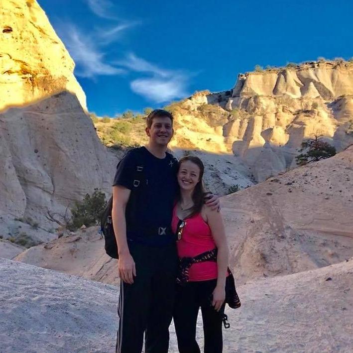 November 2017 - Working off that Thanksgiving turkey with Meg's family at Tent Rocks National Monument in New Mexico