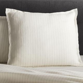 Linen Pinstripe Euro Pillow Sham