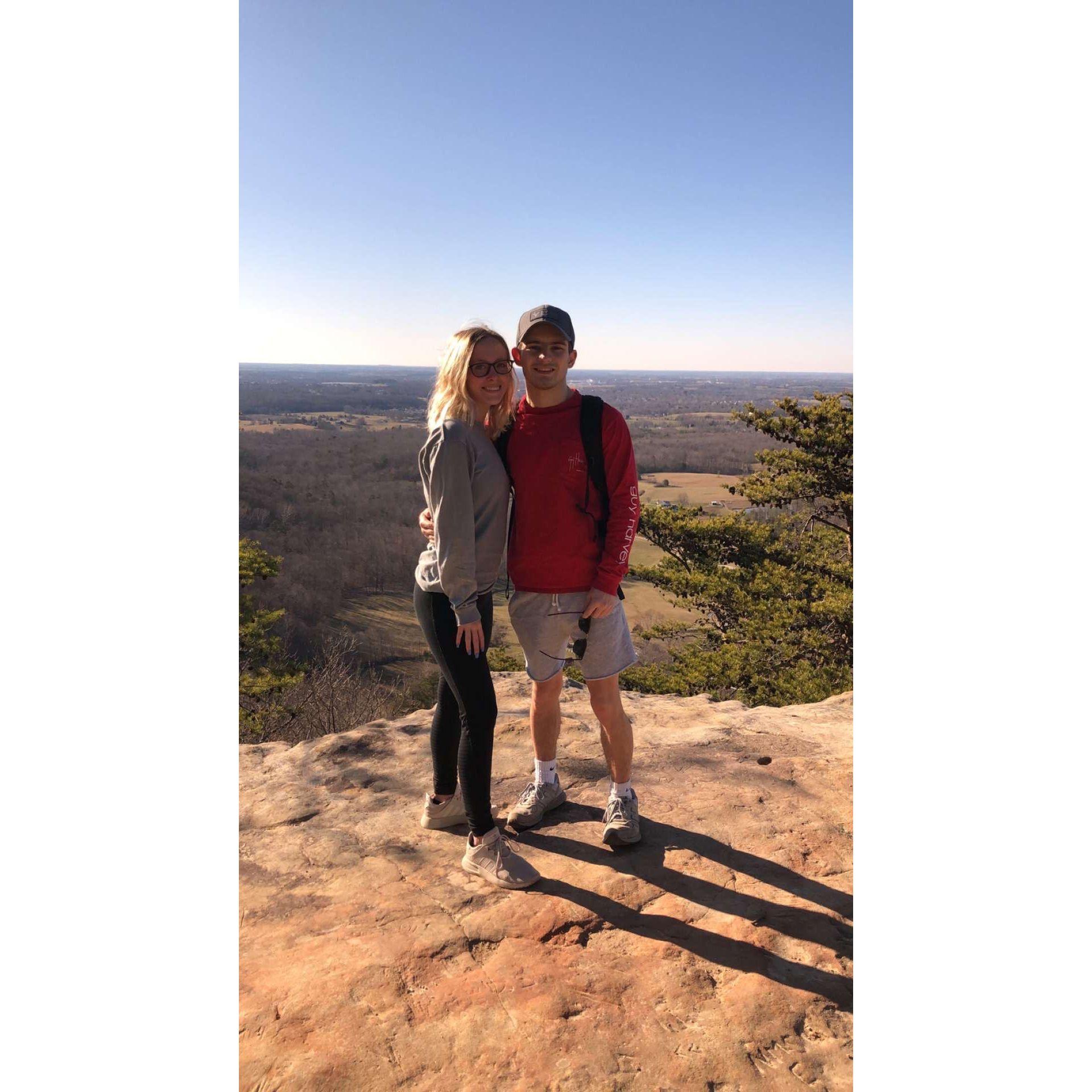The couple hiking in brea in 2020