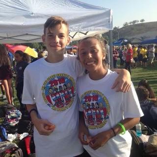 Here's our first EVER photo taken together at a very special place for the both of us, Mount Sac.