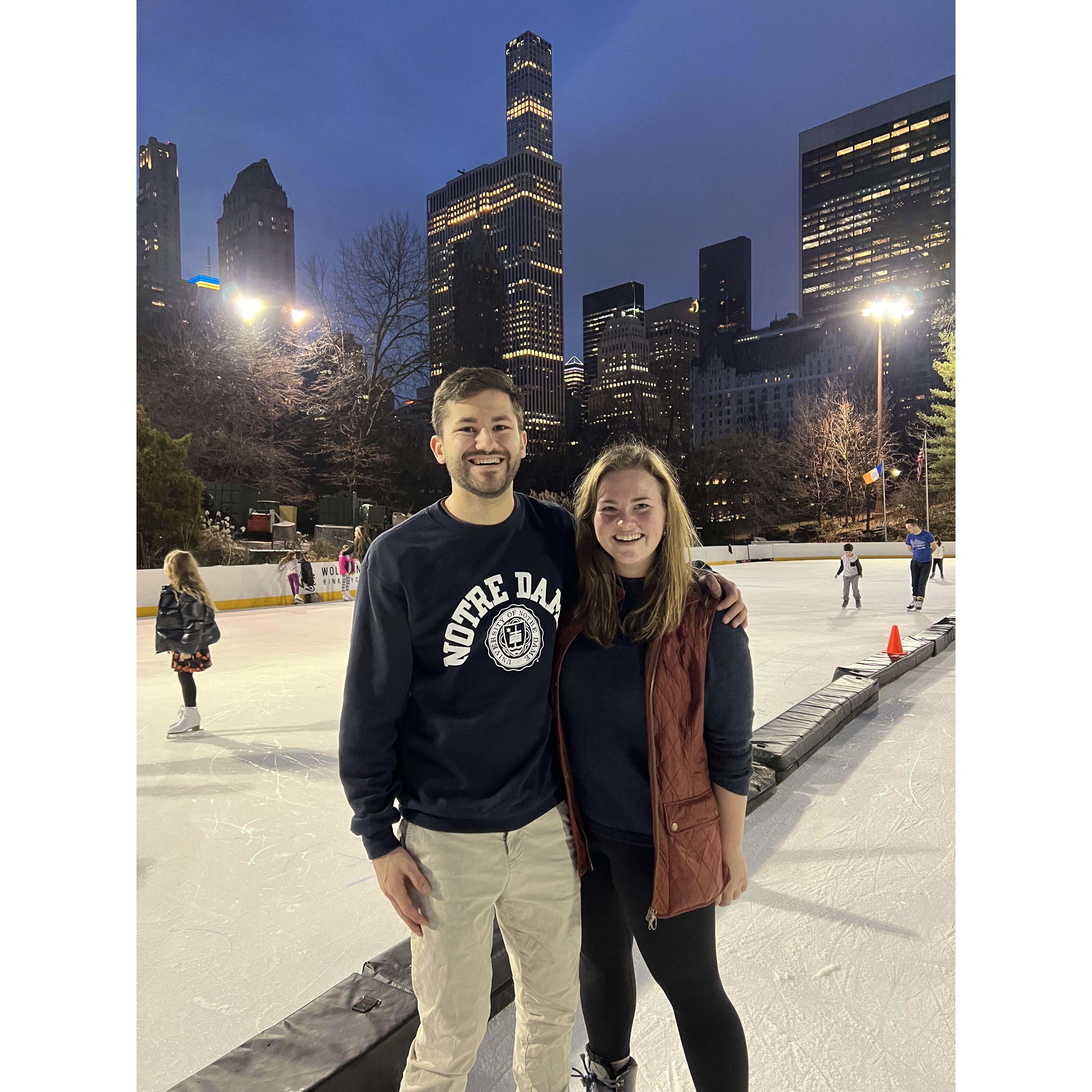 An early favorite memory: Going ice skating in Central Park (with Anthony and Claren!)