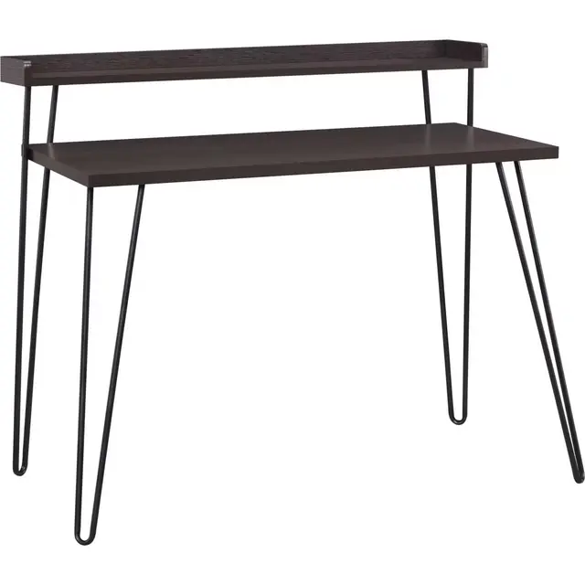 Ameriwood Home Ellie Retro Desk with Riser in Espresso