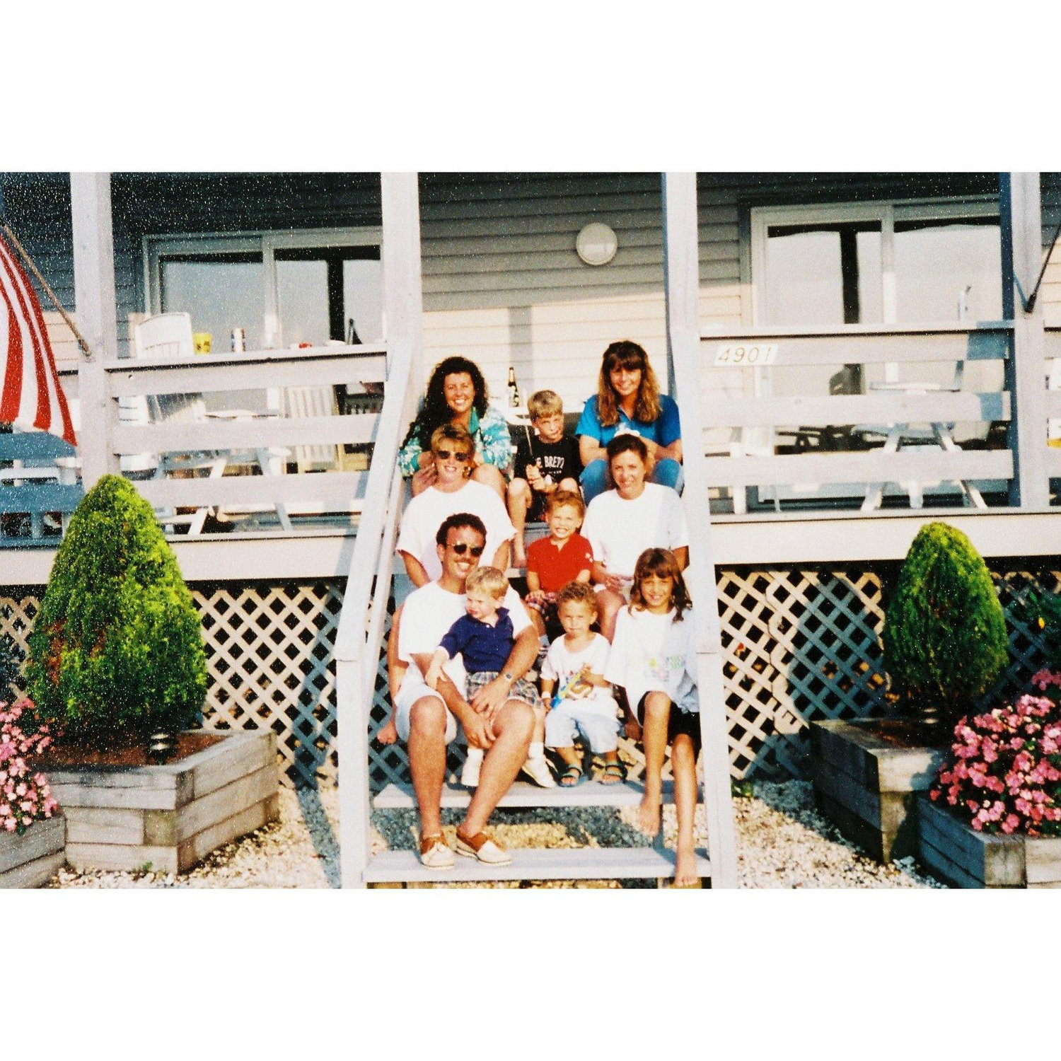 Cameron’s family at the shore with his Dad