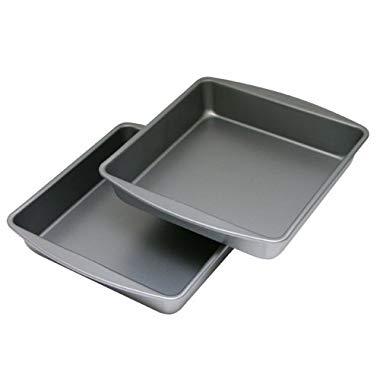 G & S Metal Products Company FBA_HG266 OvenStuff Non-Stick Set-Includes Two 9” Square Cake Pans with Nonstick Coating