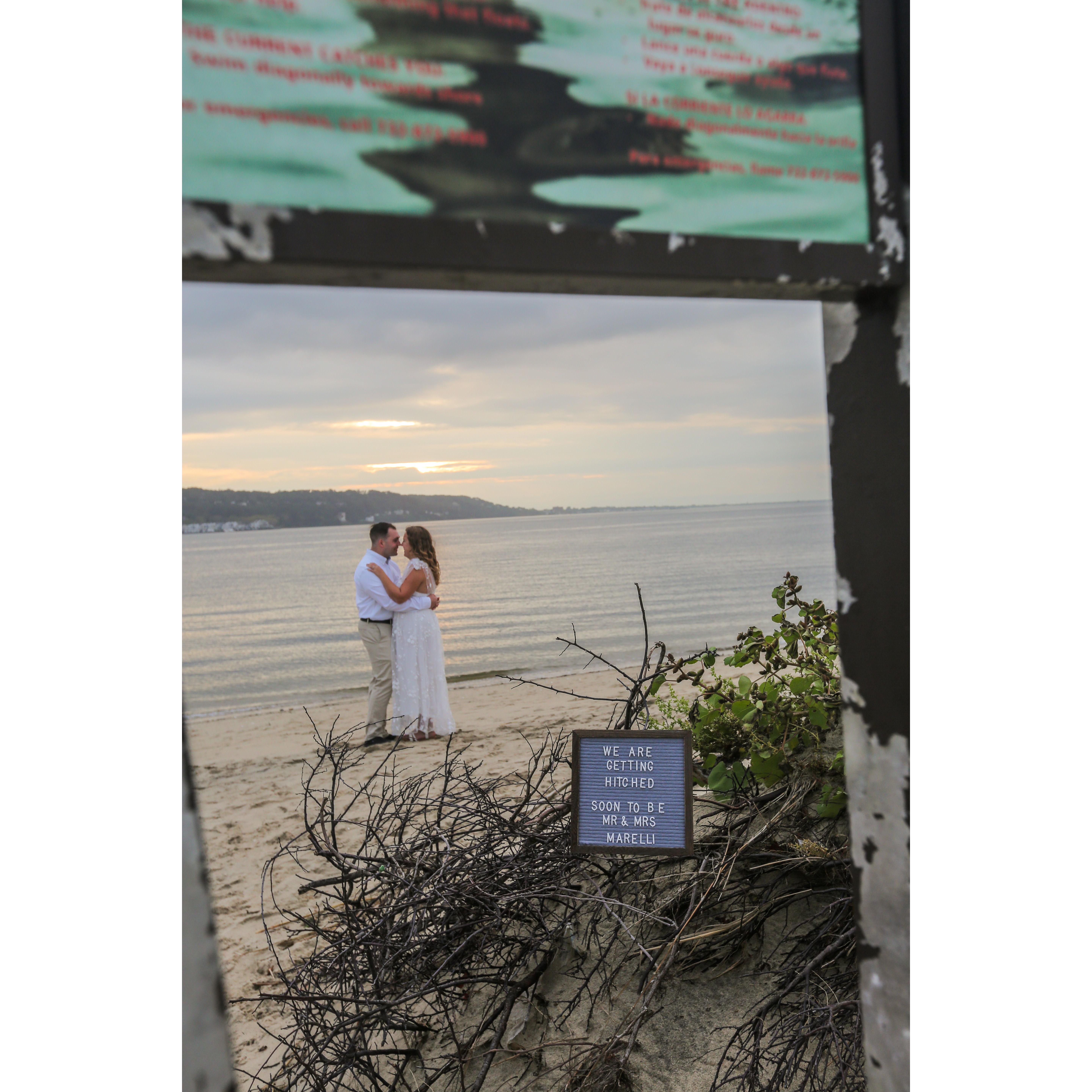 Engagement photos on Sandy Hook!