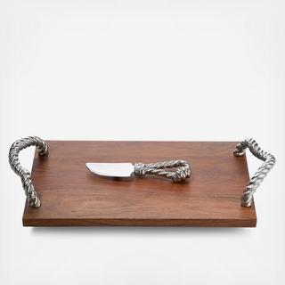 Rope Cheese Board with Knife