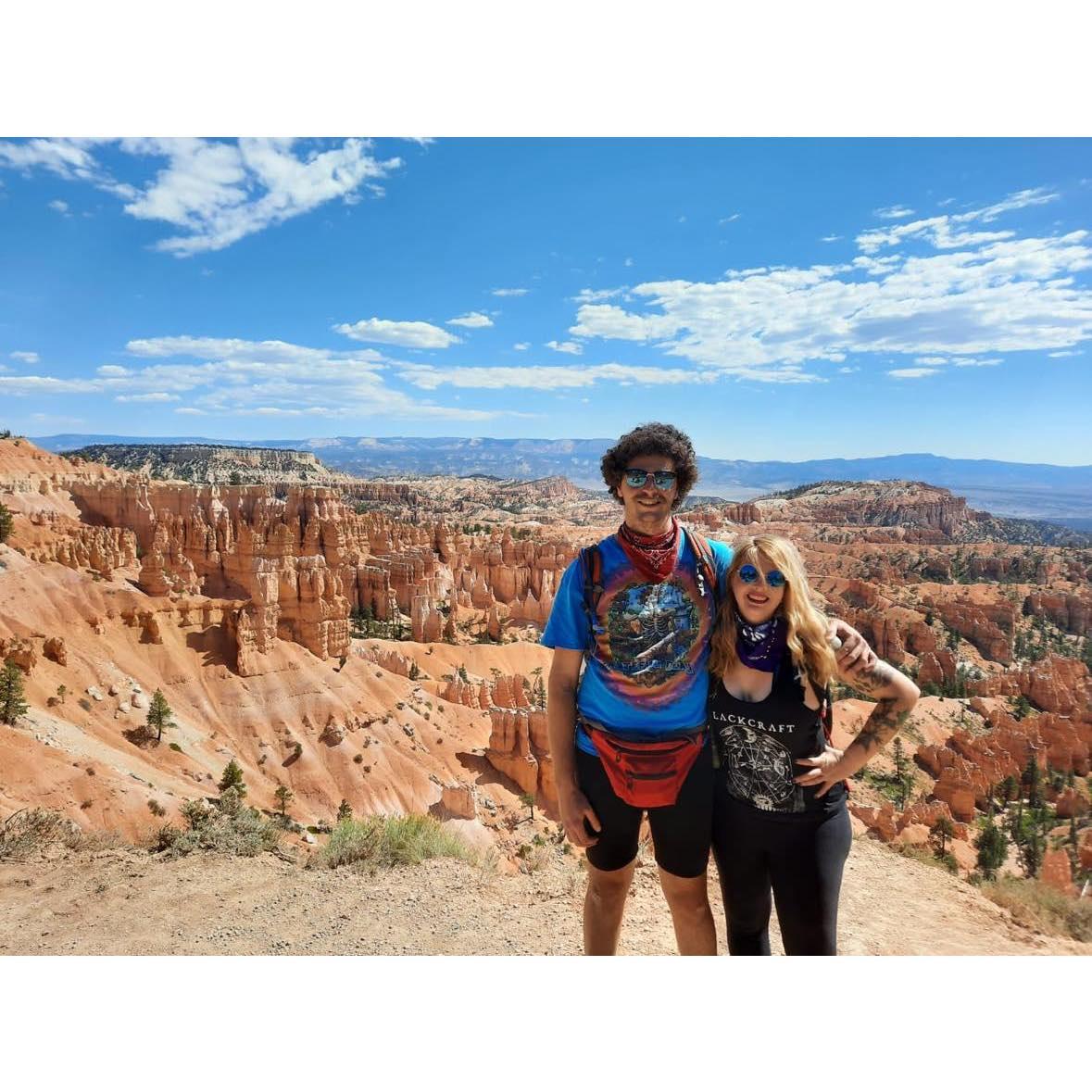 At Bryce Canyon Utah. We love visiting national parks and hiking!
