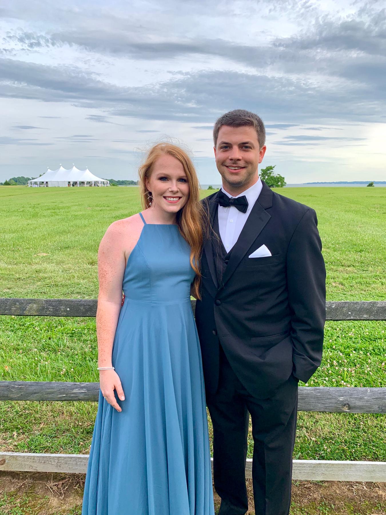 The first of many pictures and weddings for the couple. By the time they tie the knot they will have attended a total of 16 celebrations together.