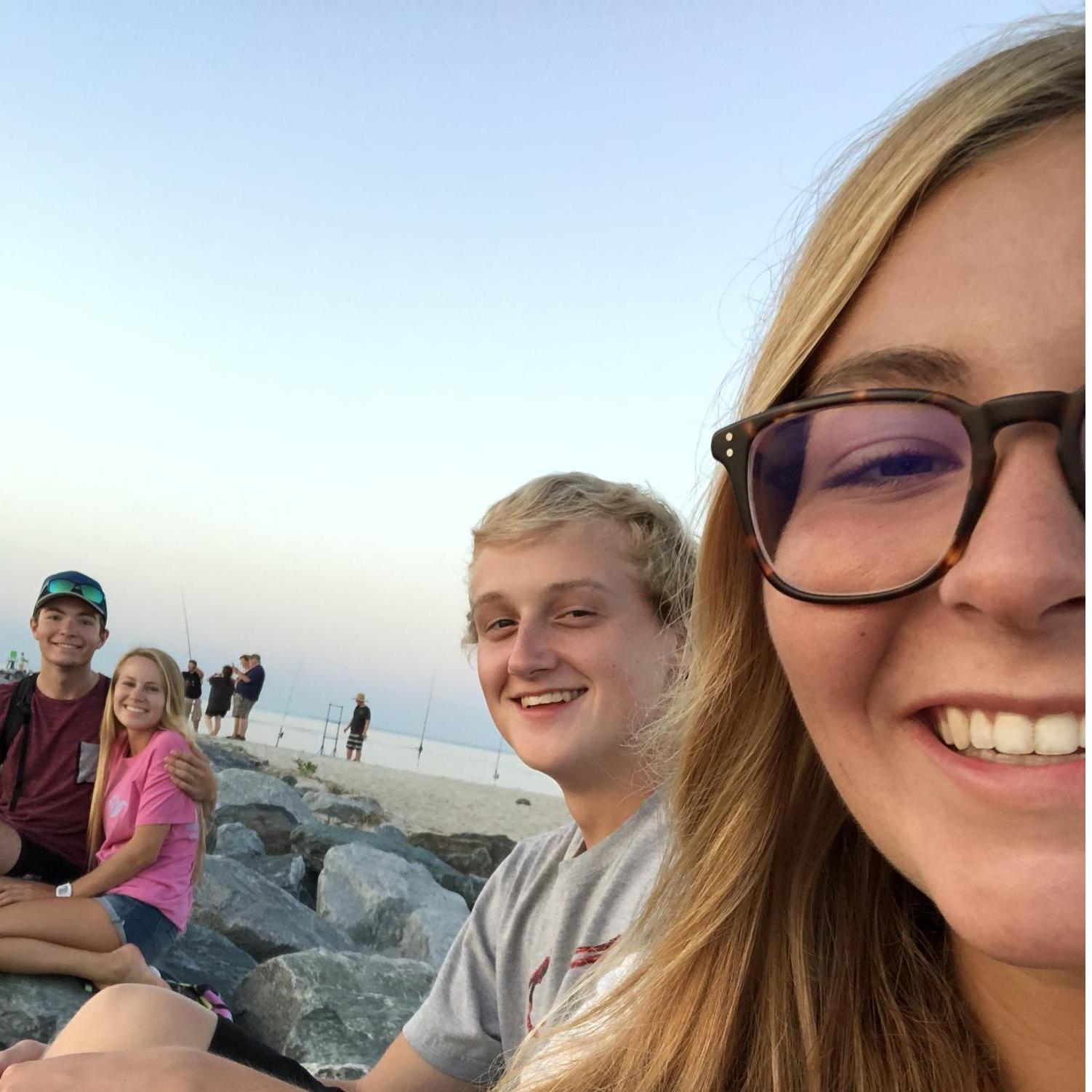 Sunset with Colin and his girlfriend, Rachel.