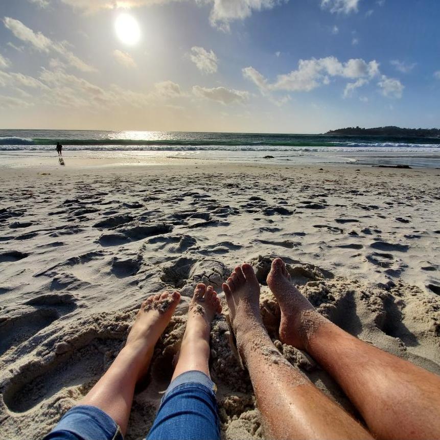 Relaxing at the beach