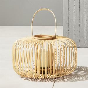 kini small natural rattan lantern