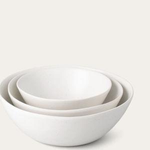 Nested Serving Bowls (Speckled White)