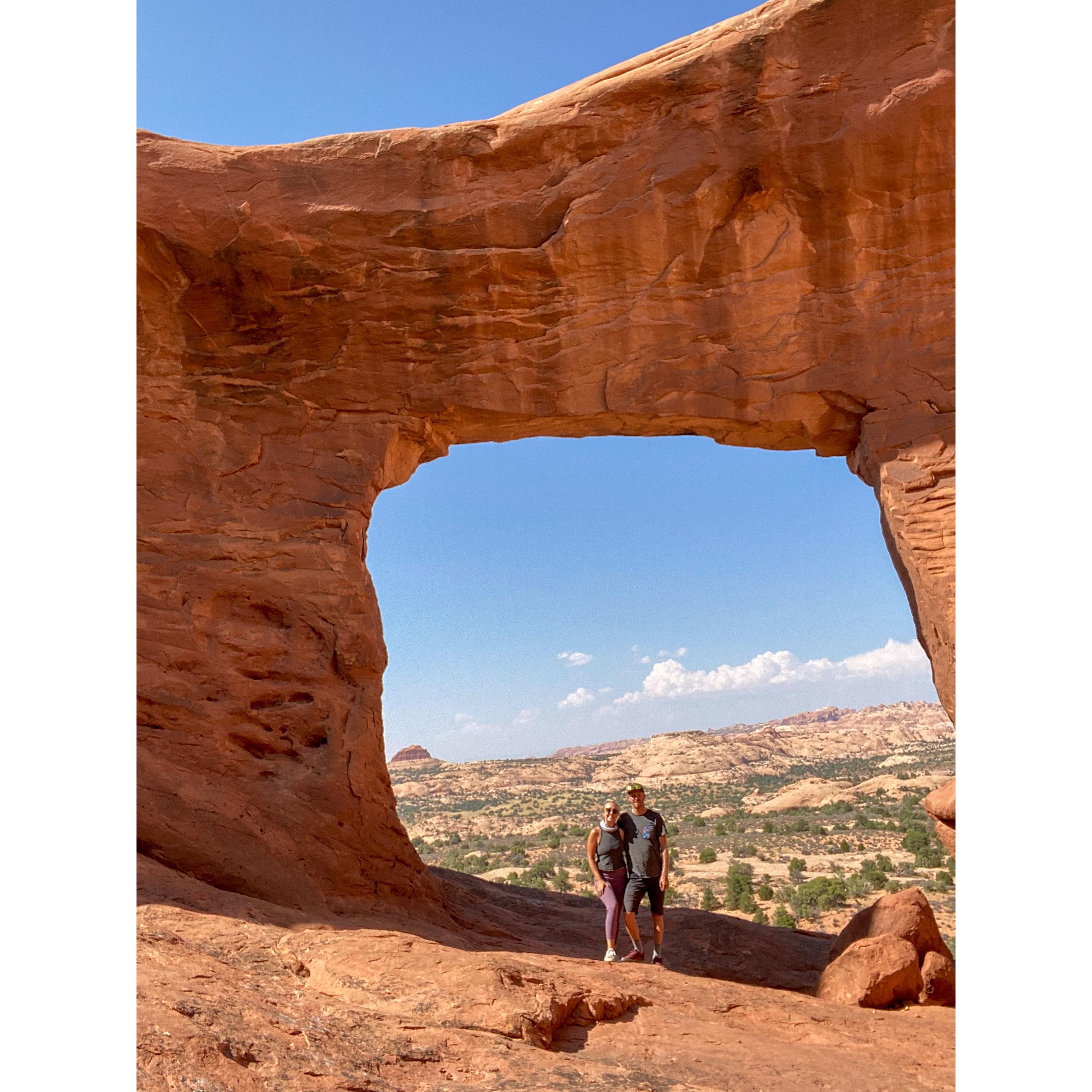 Picture Frame Arch on Behind the Rocks trail in Moab