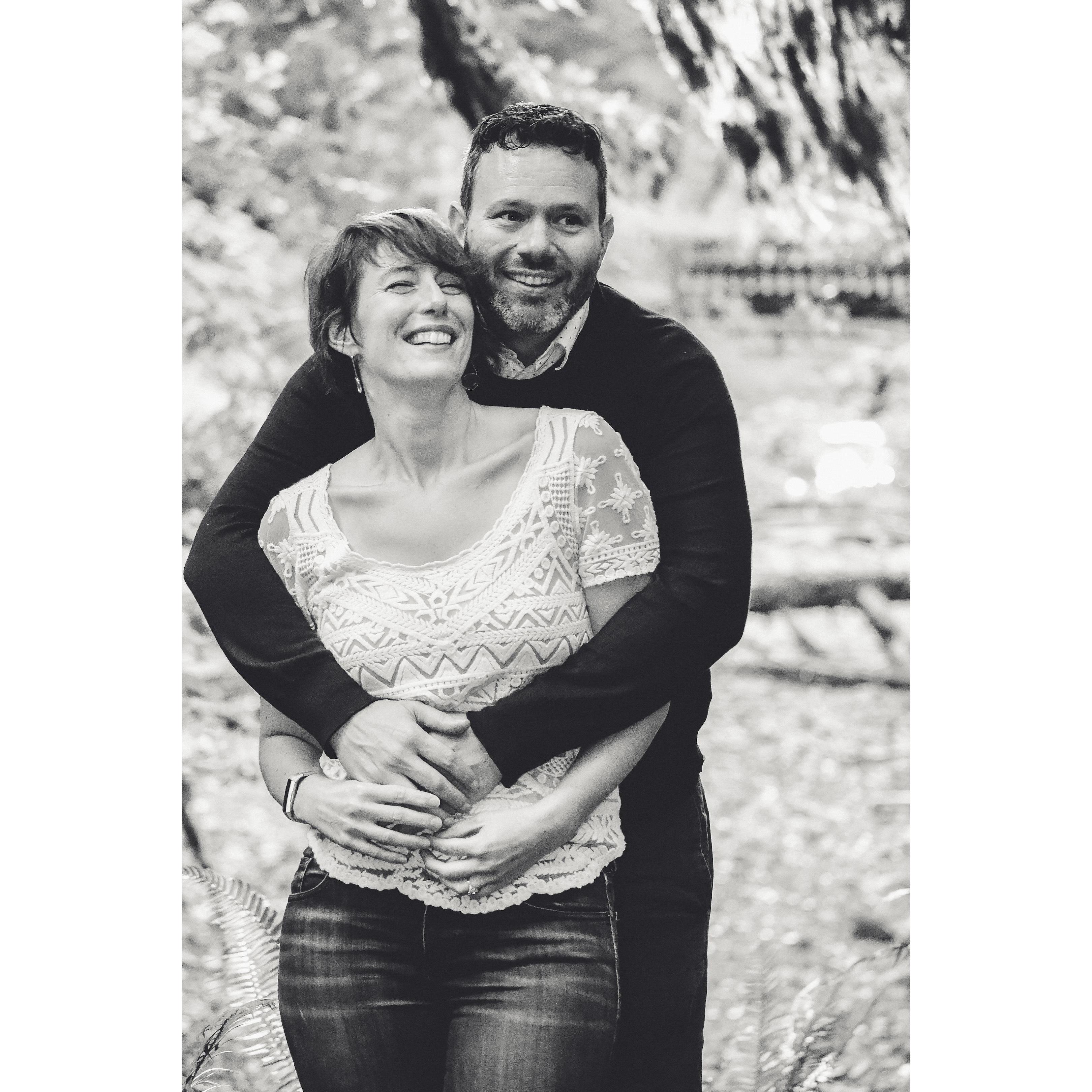Our favorite shot from our engagement photo shoot, Lake Crescent, September 2019.