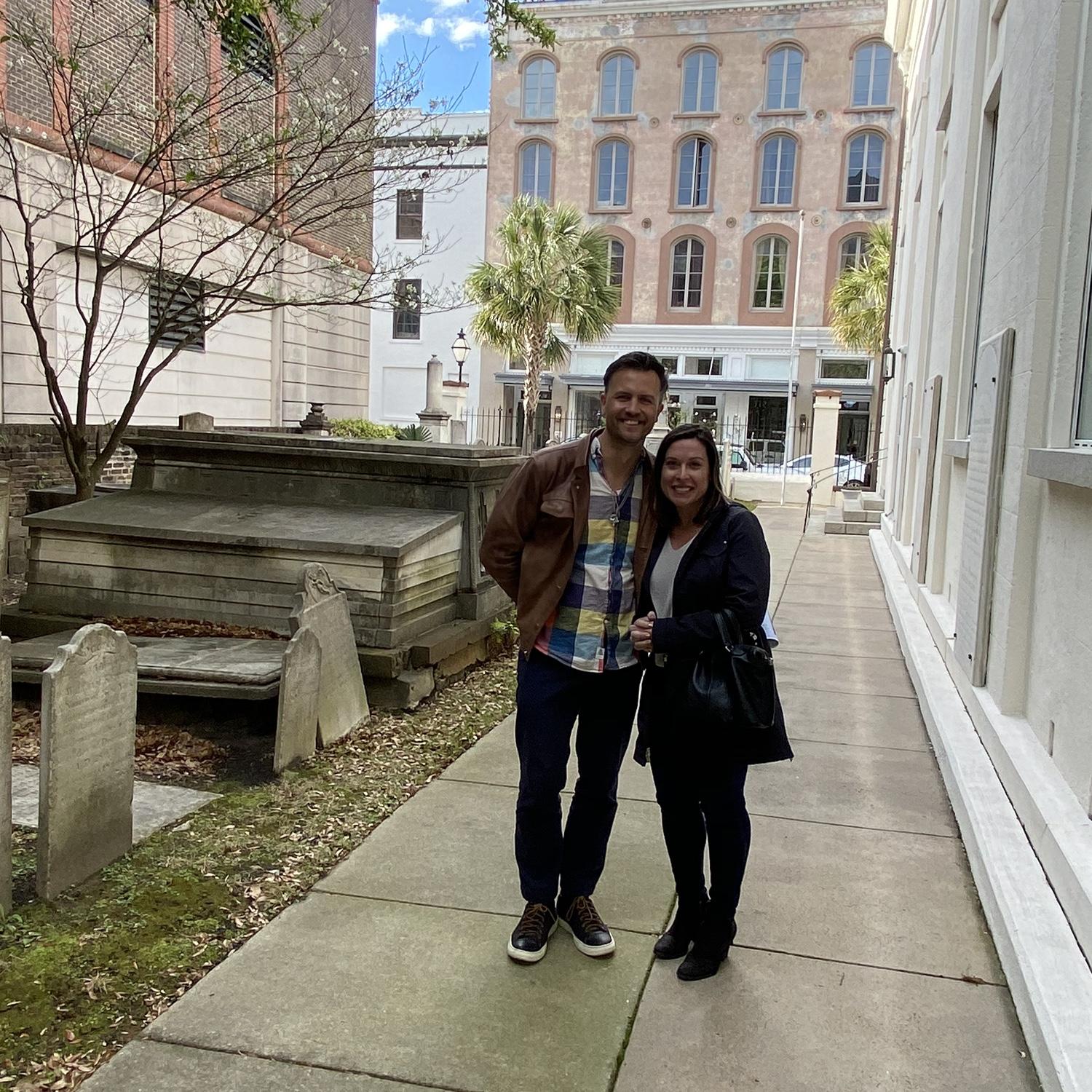 Our first photo together in Charleston!