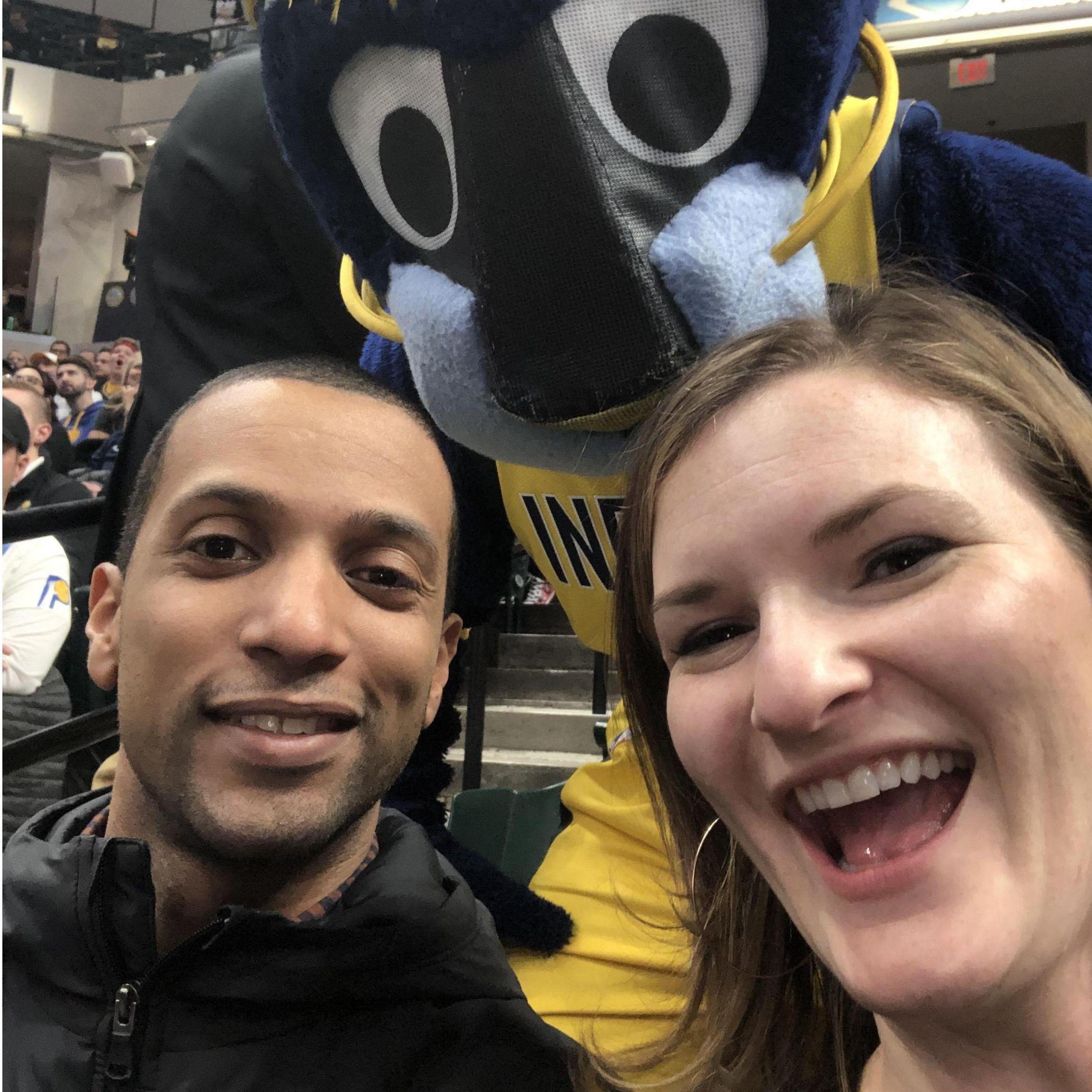 Cheering on the Indiana Pacers