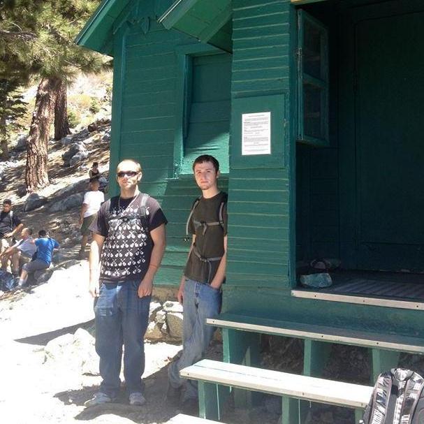 Adam and Sean on their way to the top of Mount Baldy