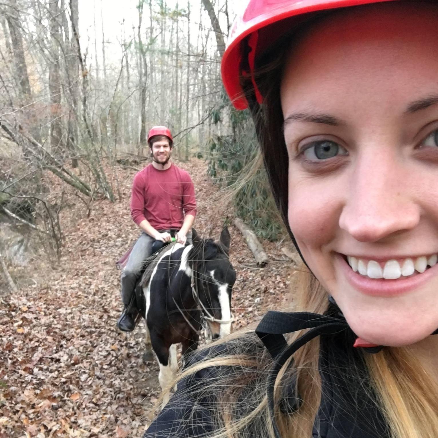 One of our first dates. Edward surprised me with a horse ride in the mountains