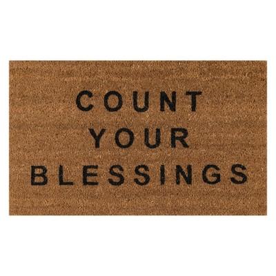 1'6"x2'6" Quote Woven Door Mat Natural - Novogratz By Momeni