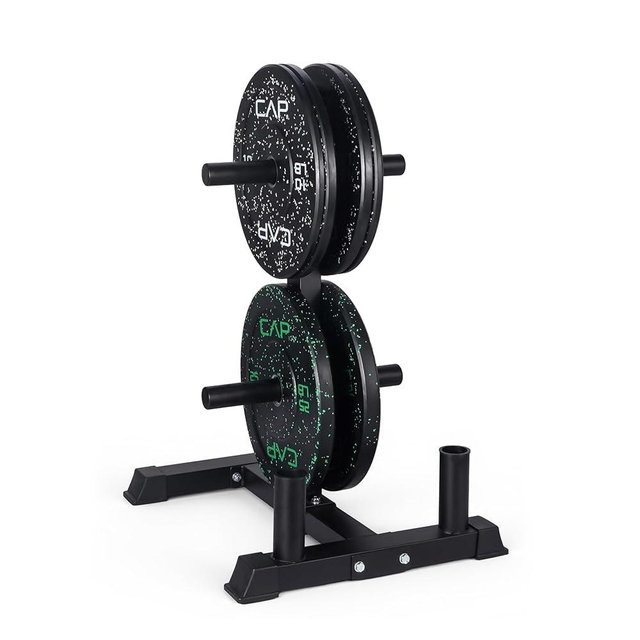 CAP 2-inch Olympic Bumper Plate Weight Set | 100-370 lbs | Multiple Colors | Storage Rack Optional