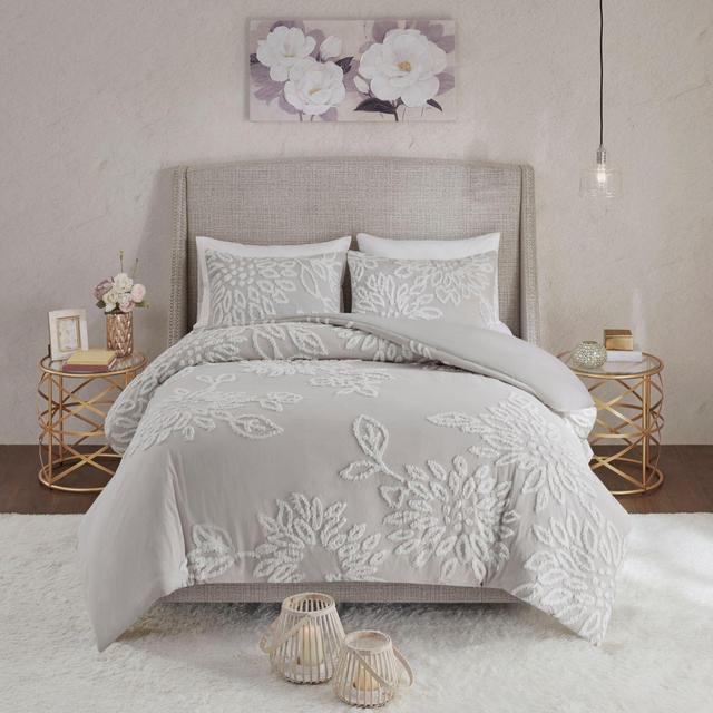 Madison Park® Veronica 3-Piece Full/Queen Comforter Set in Grey/White
