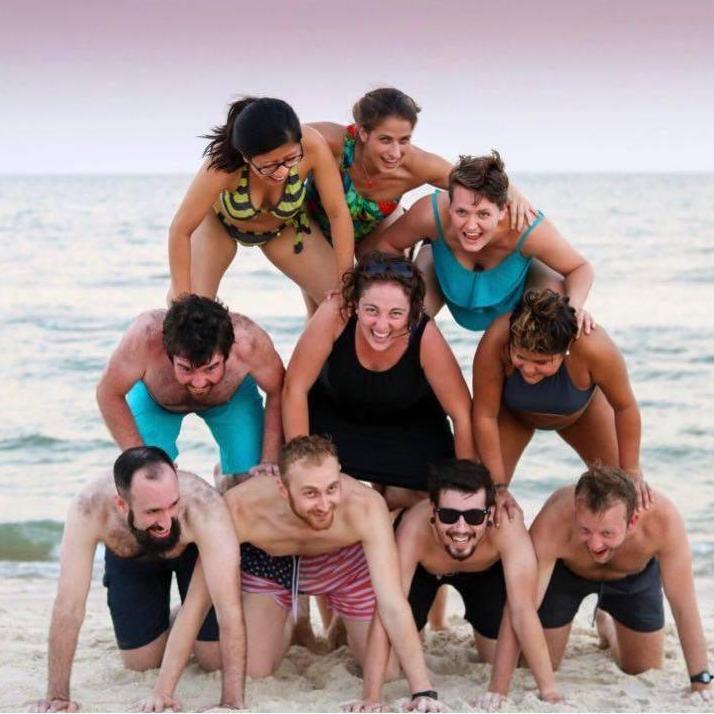 We weren't great at pyramids when we lived in Florida.