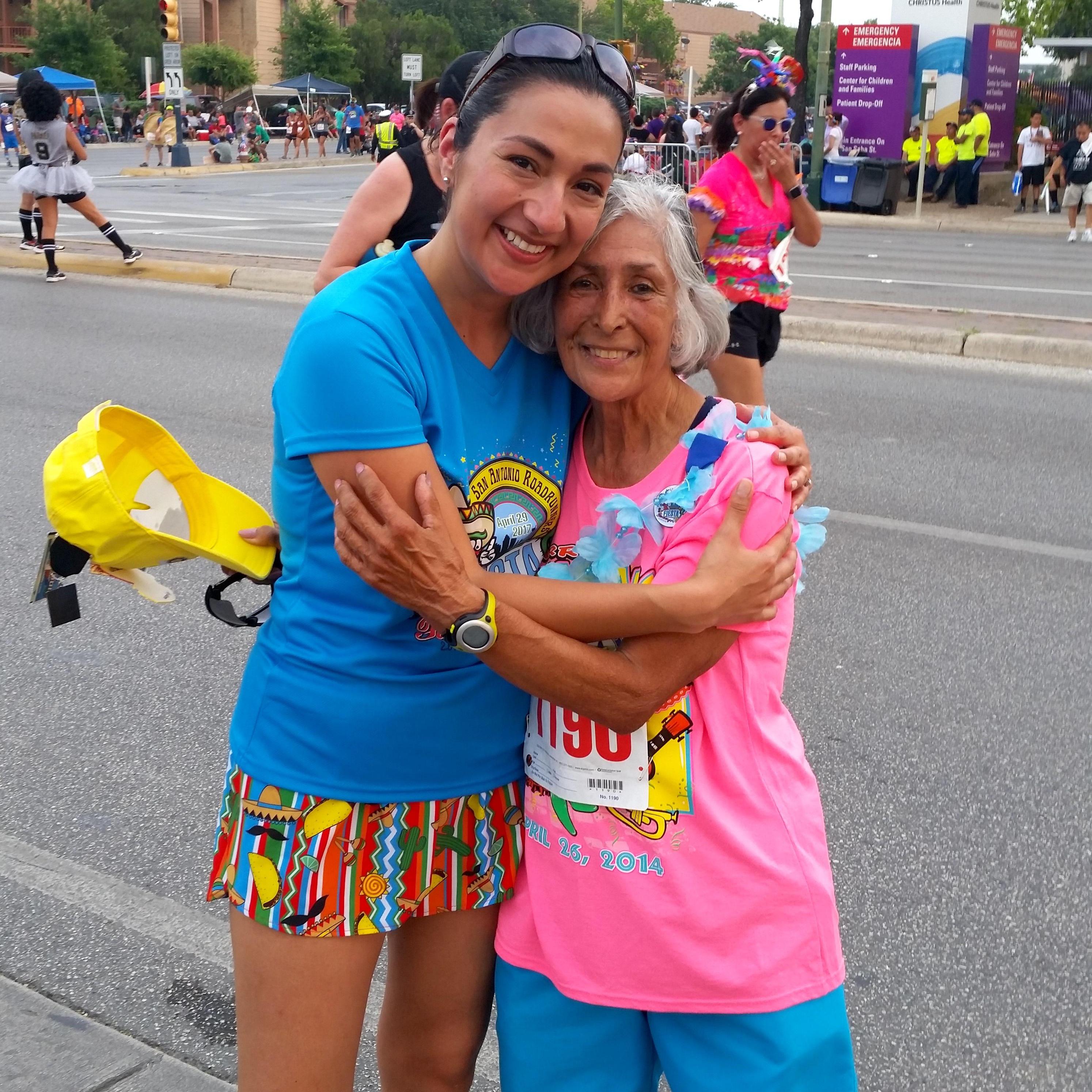 Our first official run with my Aunt Emma. Fiesta Flambeau 2017!