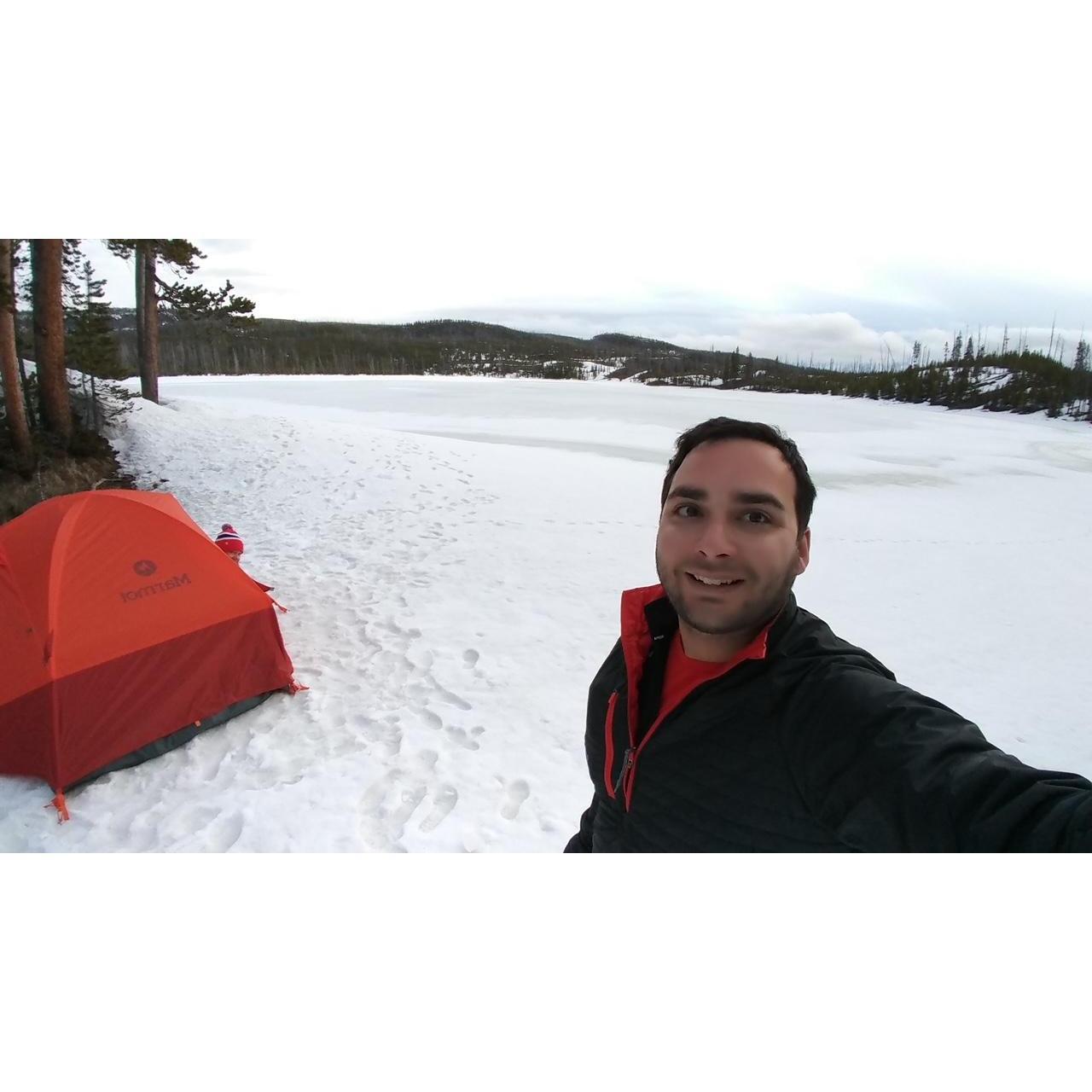 Tim took Caitlin on her first backcountry camping trip at Yellowstone...with bears