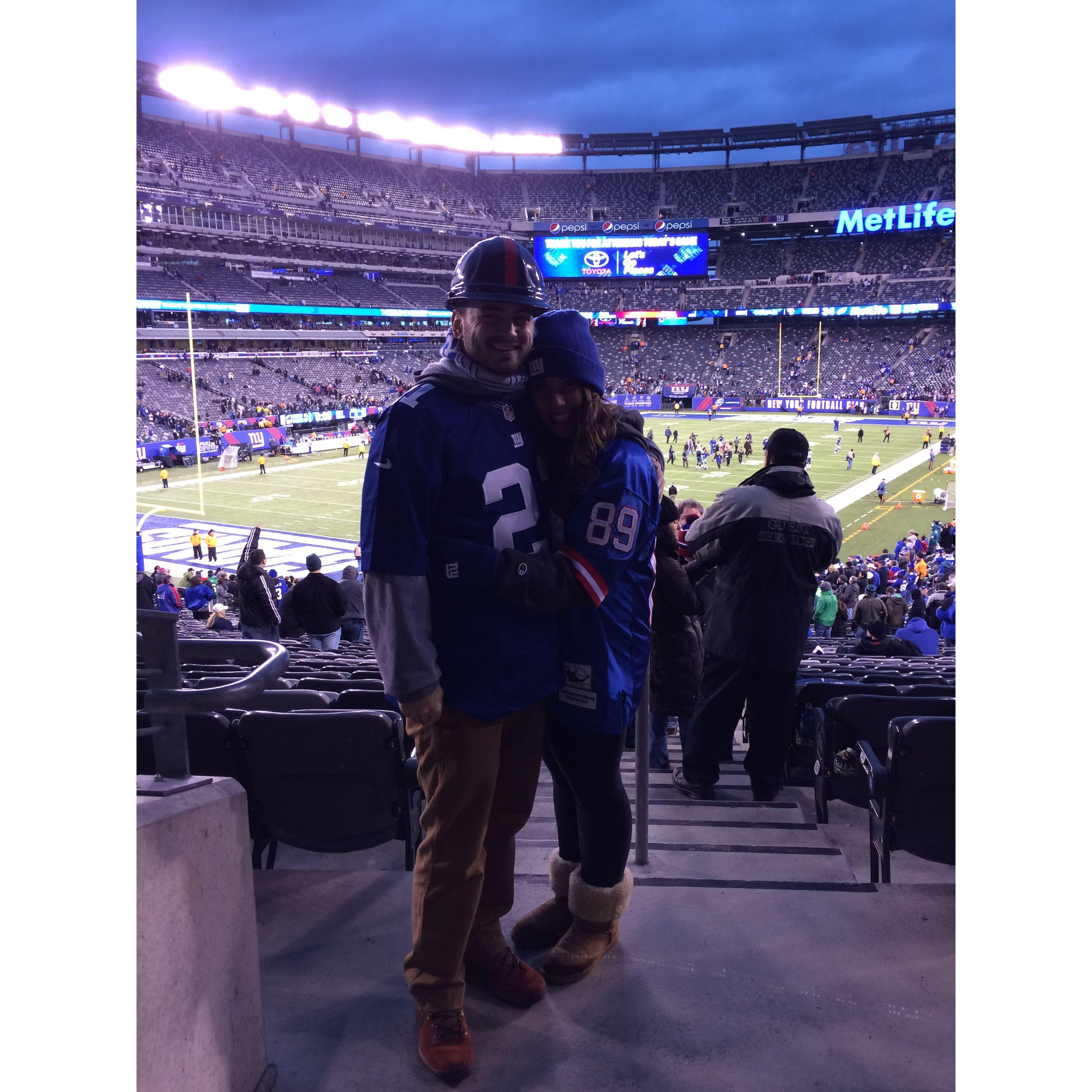Our first Giants game (December 28, 2014)
