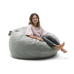 Big Joe 0010658 Foam Filled Bean Bag Chair, Large, Fog Lenox