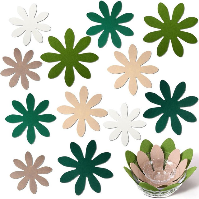 Queekay 12 Pcs Felt Pot and Pan Protectors 12/14/16 Inch Larger Thicker Pan Protector Pads, Colorful Pot Separators for Stacking Cookware Organizing Protecting (Khaki Green)