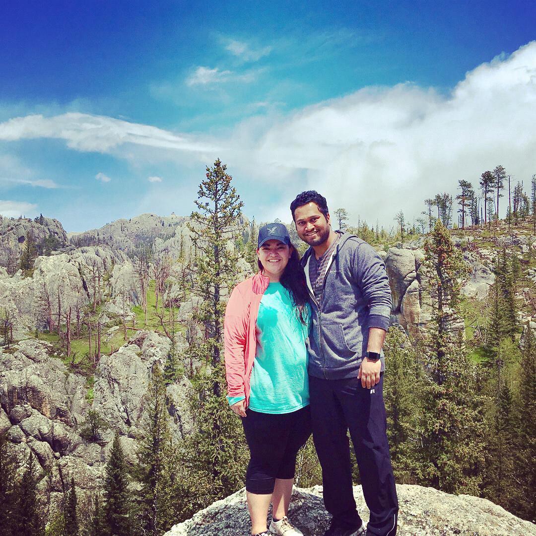 Hiking up the Black Elk Peak trail in Keystone, SD - May 2017