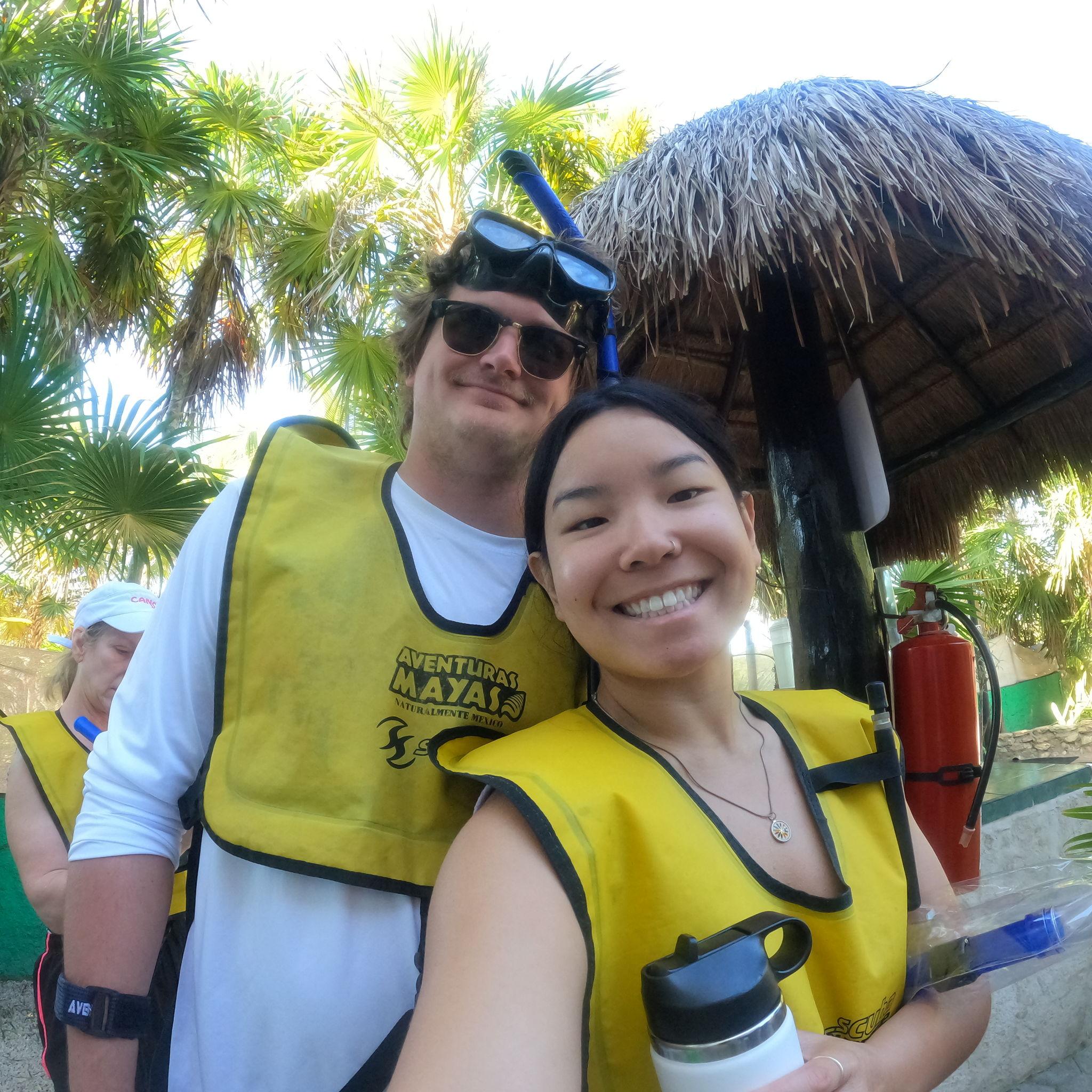 Snorkeling together in Mexico.
