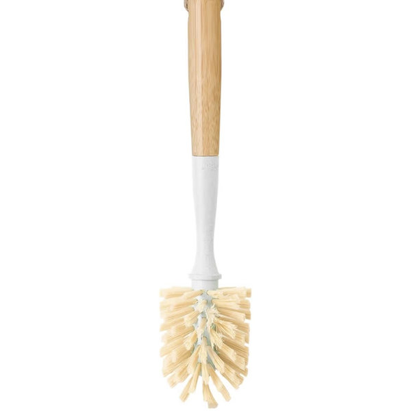 Vigar Zeroline 10.2" Long Bamboo Dish Brush, Ideal Dish Brush for Cups, Wine Glass, Tumbler, Blender Bottles, and Glass Water Bottles for The Kitchen