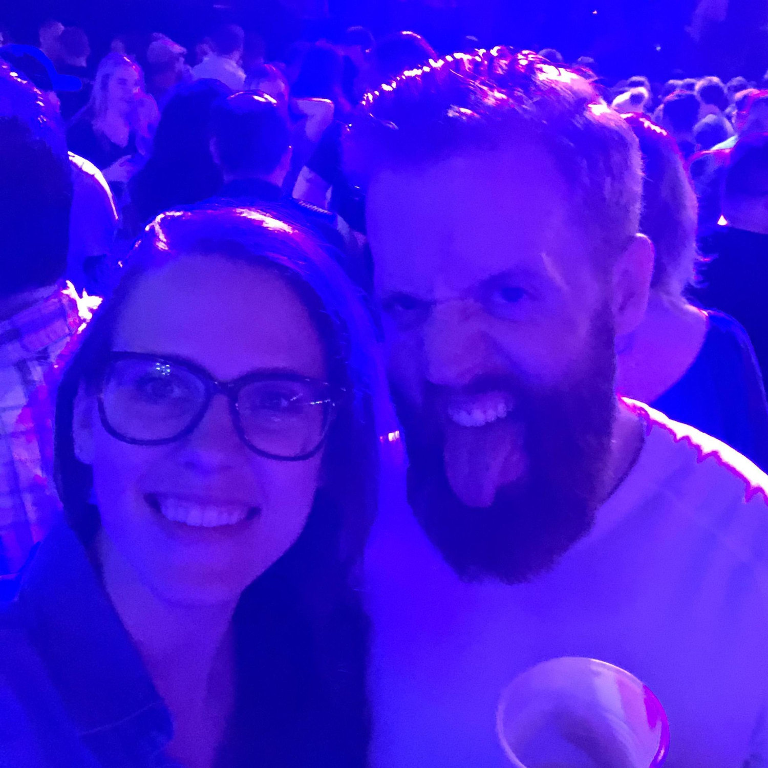 Our first concert together, where Christopher thought he was going to lose Allie to an unruly mosh pit.