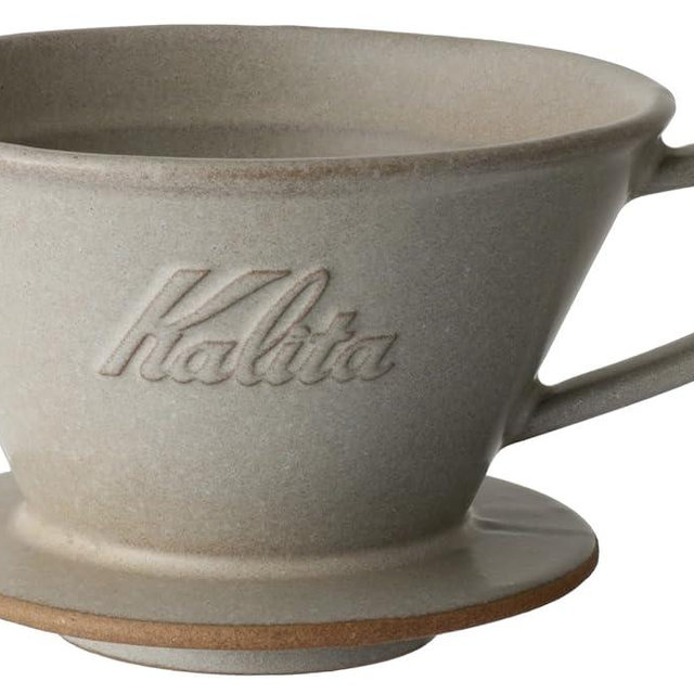 Carita Coffee Dripper Mino Ware High Heat Retention Pottery, For 2-4 People, Sand Beige, #02101, Wave Series, Made in Japan, Drip Equipment, For 2 People, For 4 Cups, Porcelain, Stylish, Outdoor