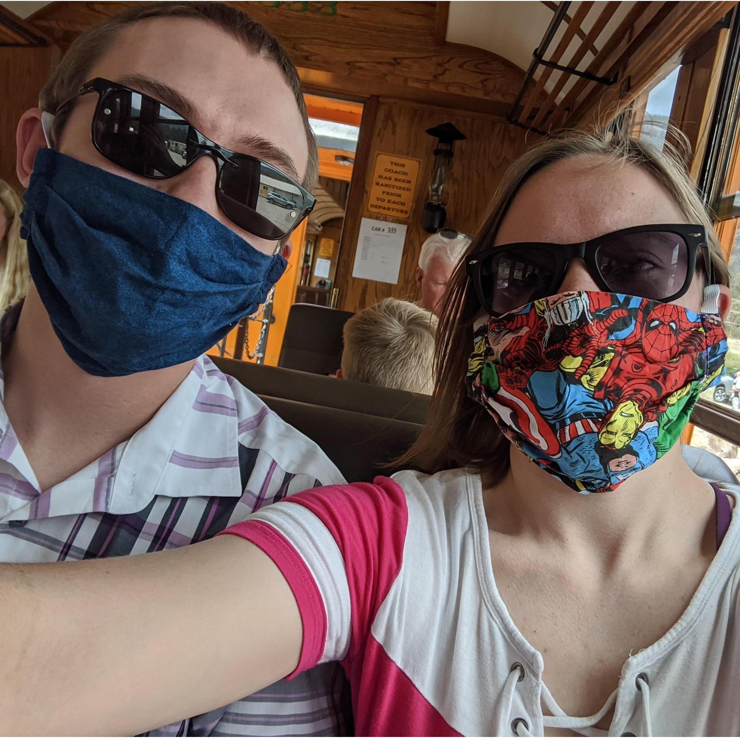 Dylan took Erica to the Durango Silverton train for Erica's 21st birthday, 2020