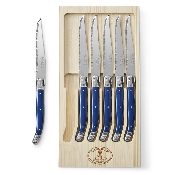 White Laguiole Jean Dubost Steak Knife Set, Set of 6
