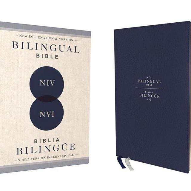 NIV/NVI Bilingual Bible, Revised Text 2022, Leathersoft, Navy / NIV/NVI, Biblia Bilingüe, Revisión 2022, Leathersoft, Azul añil (Spanish Edition)
