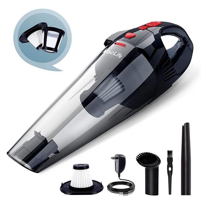 VacLife Handheld Vacuum Cleaner, Cyclone Handheld Vacuum Cordless and Powered by Strong Motor, Quick Charging Tech, LED Lighting & Replaceable HEPA Filter Meet Various Needs in Vehicle & House (VL706)