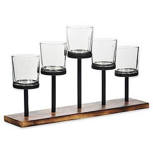 Wood & Metal Tealight Candleholder