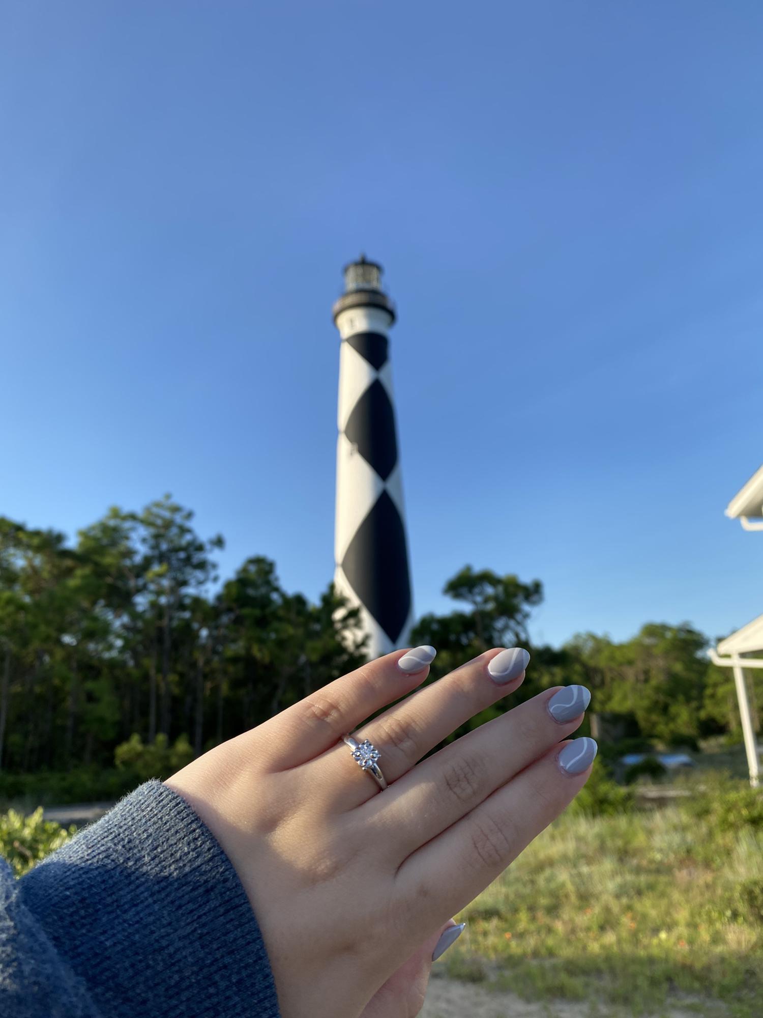 The lighthouse where he got down on one knee ✨