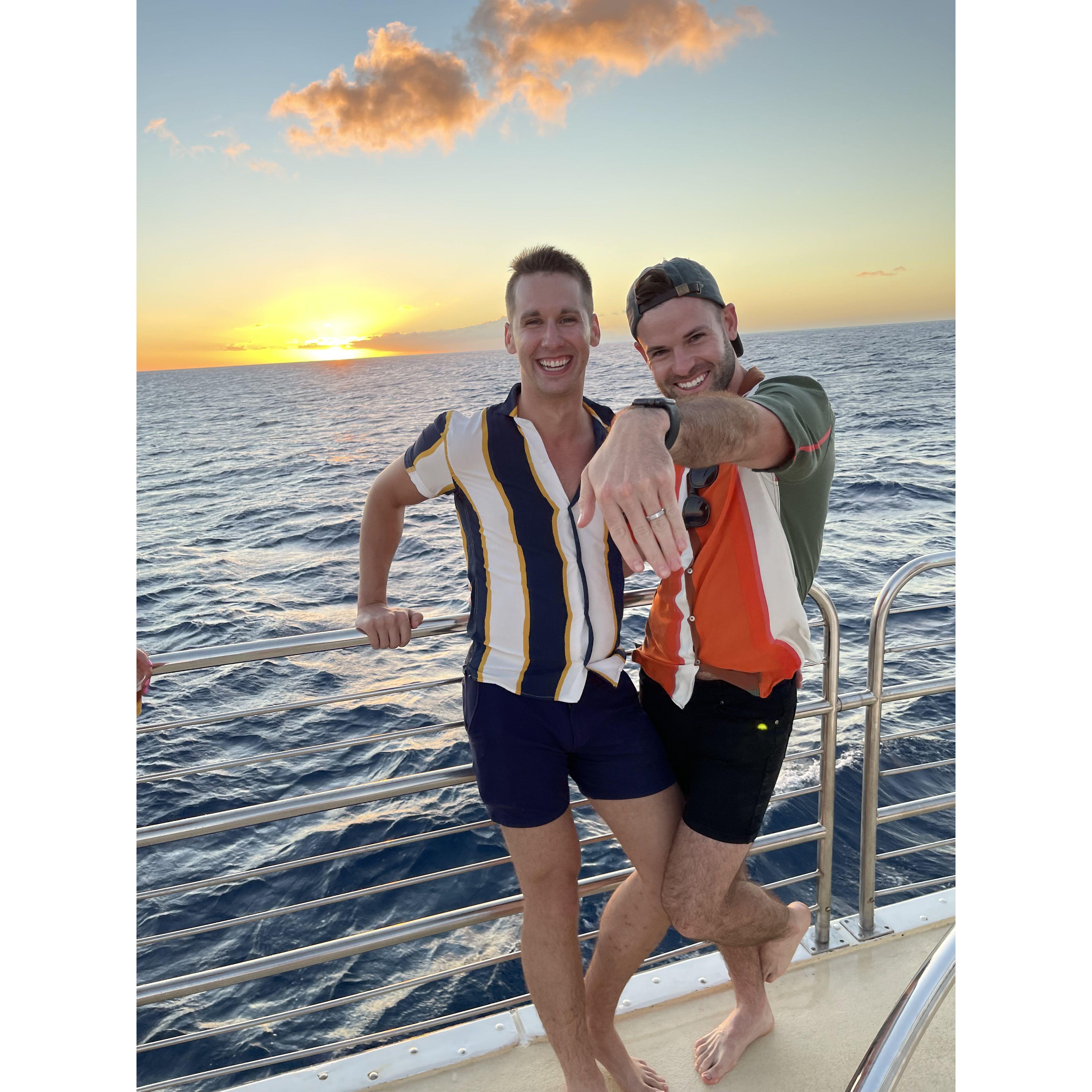 Newly engaged in Hawaii