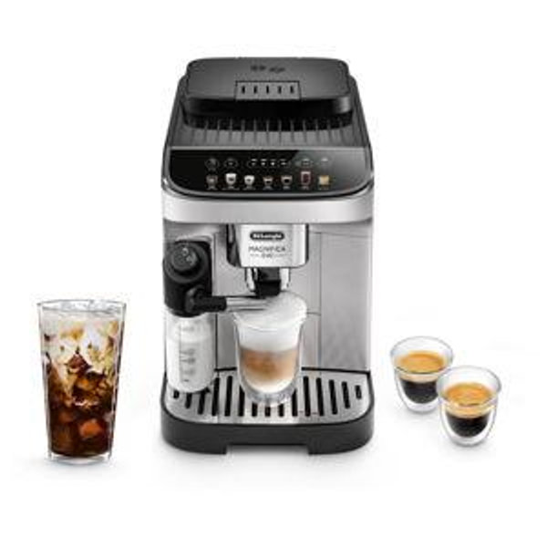 De'Longhi - Magnifica Evo Espresso Machine with Automatic Milk Frother for Hot and Iced Lattes, Coffee and More - Silver