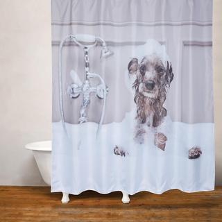 Dog Bath Shower Curtain