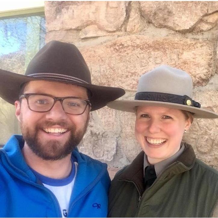 That's better! Hanging out with my favorite Ranger at Chiricahua Natl Monument.