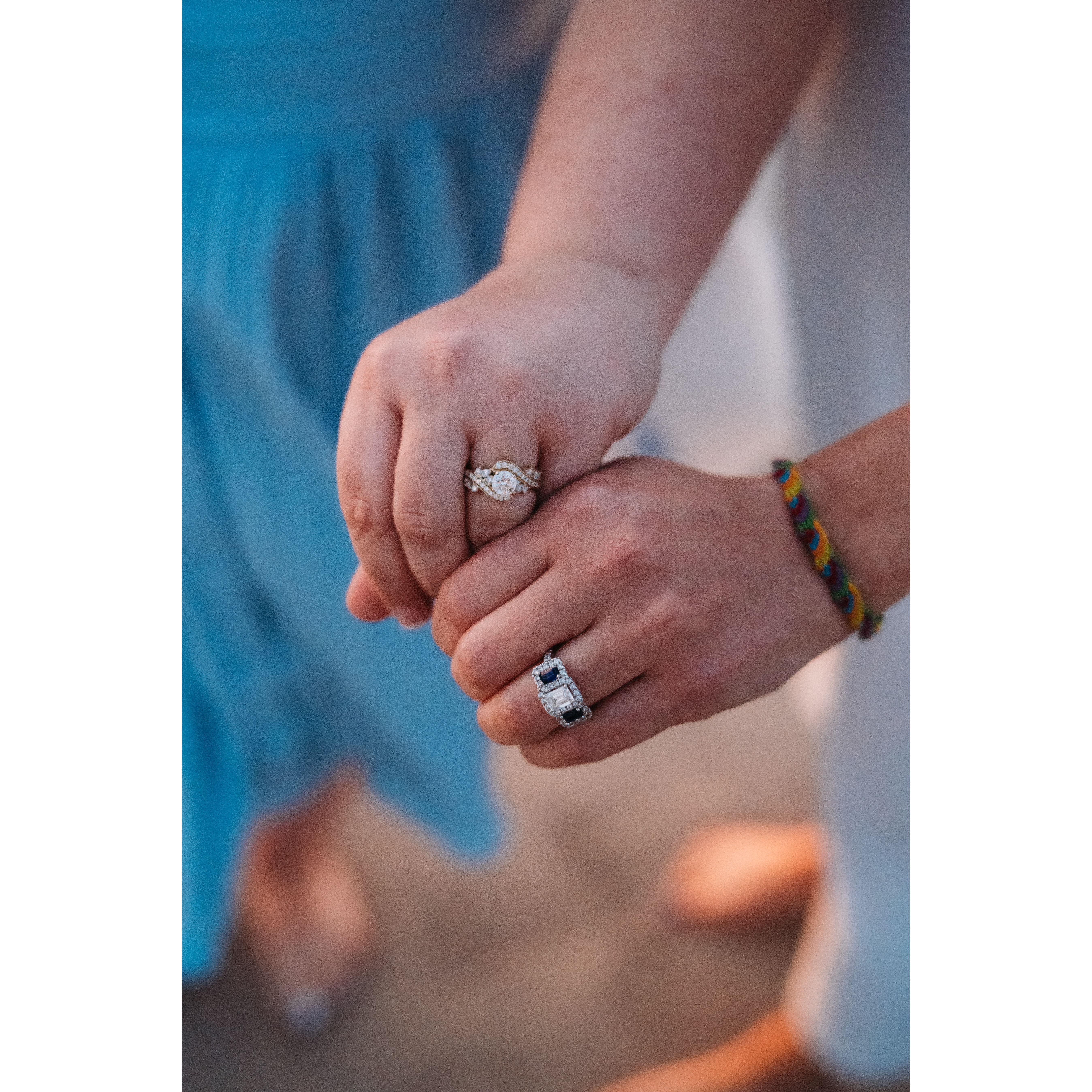 Our rings perfectly match our personalities! We both got the ring of our dreams!